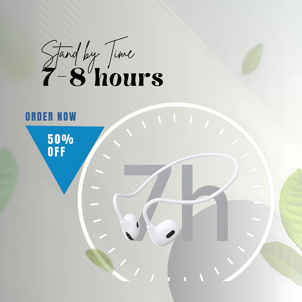 PRO Air V5.3+ EDR Bluetooth Neckband Earphones | Noise-Canceling Mic, Stereo Sound, Type-C Charging | Sports, Gym, Driving – Black & White - Image 5