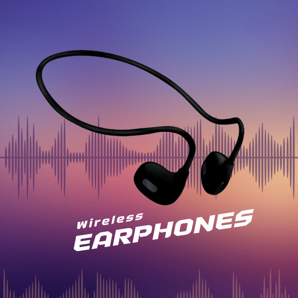 PRO Air V5.3+ EDR Bluetooth Neckband Earphones | Noise-Canceling Mic, Stereo Sound, Type-C Charging | Sports, Gym, Driving – Black & White - Image 3