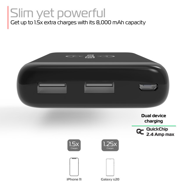 Pocket Juice Wireless Pro 8,000mAh Power Bank | Dual USB, 10W Wireless & USB Charging | Used Condition - Image 7