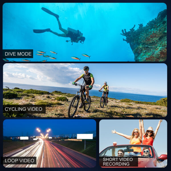 4K Action Camera | 1080P/30FPS WiFi, 170° Wide-Angle, Waterproof & Mini Sports Cam - Image 4