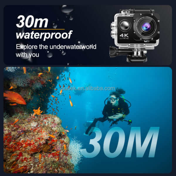 4K Action Camera | 1080P/30FPS WiFi, 170° Wide-Angle, Waterproof & Mini Sports Cam - Image 6